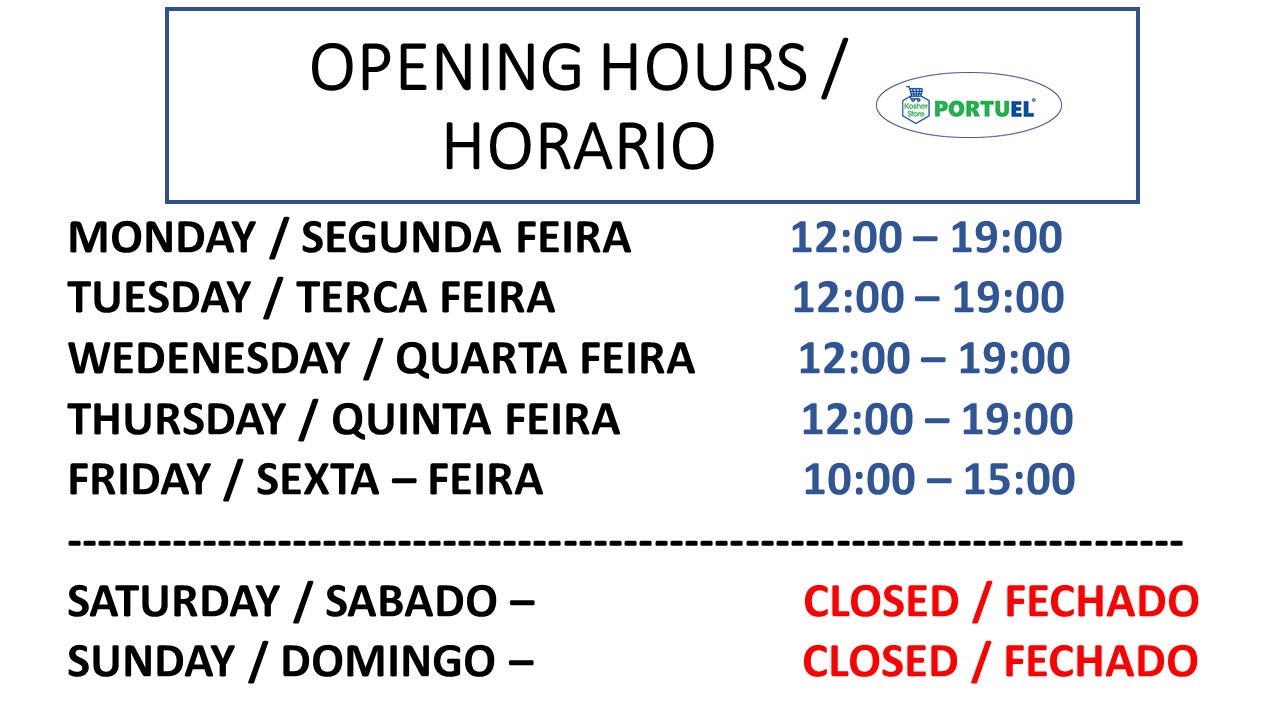 Opening Hours / Horario